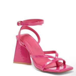 Wild Diva Women’s Sandals Size 5.5 Lounge kitsa Heeled Neon Pink Sandals Summer